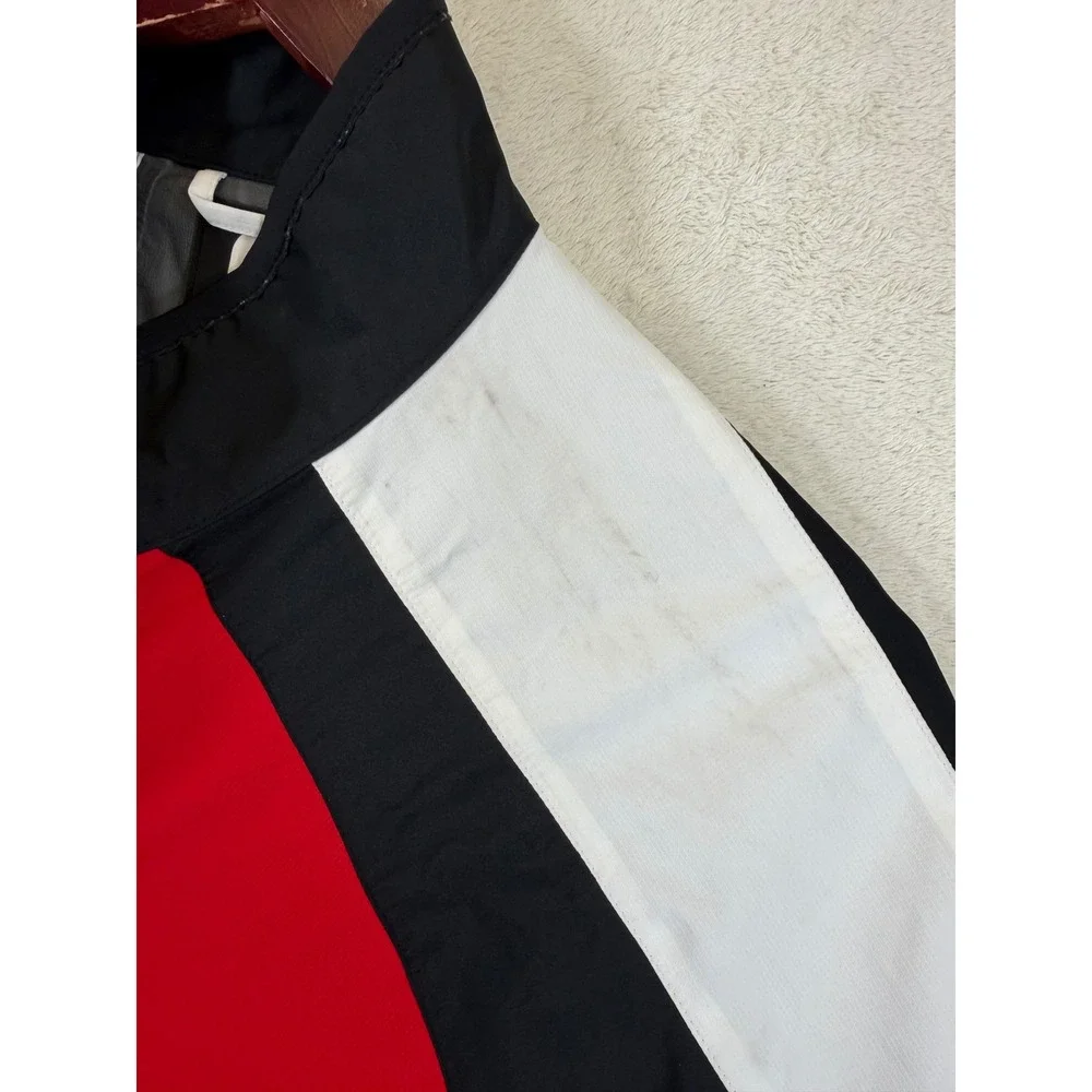 FootJoy DryJoys Mens XL Golf Windbreaker Jacket Red Black White 1/4 Zip Pullover